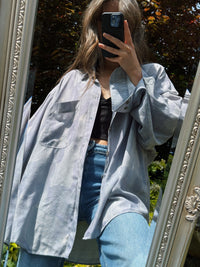 Vintage Patterned Long Sleeve Shirt