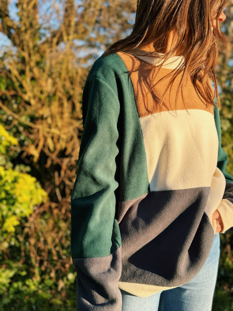 Colour Block Fleece Sweatshirt