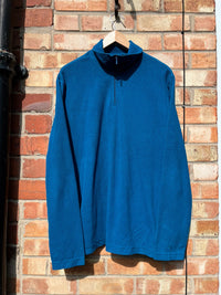 Vintage 1/4 Zip Fleece Top Blue