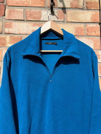 Vintage 1/4 Zip Fleece Top Blue