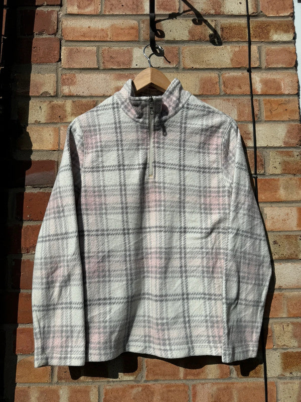 Vintage Checked 1/4 Zip Fleece