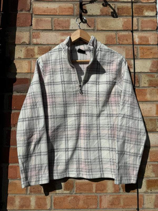 Vintage Checked 1/4 Zip Fleece