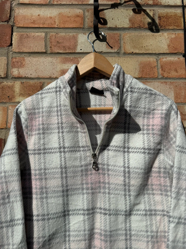 Vintage Checked 1/4 Zip Fleece