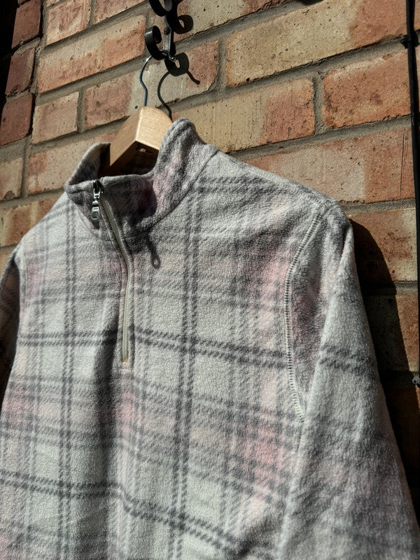 Vintage Checked 1/4 Zip Fleece