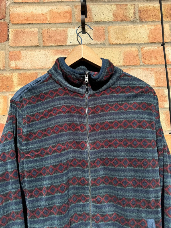 Patterned Zip Up Fleece