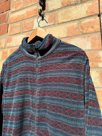 Patterned Zip Up Fleece