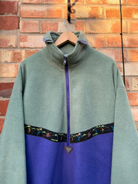 Vintage Colour Block 1/4 Zip Fleece