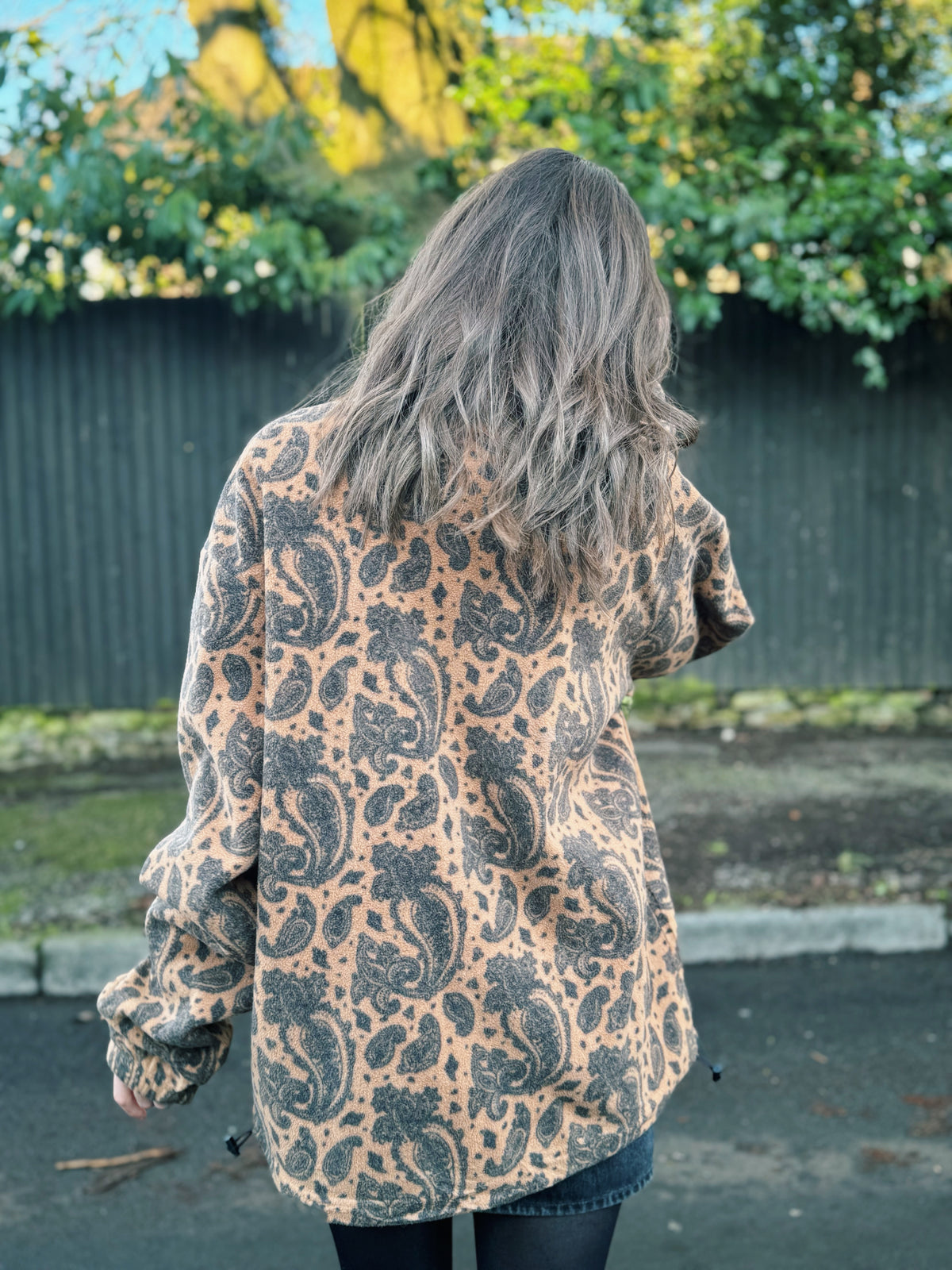 Paisley Patterned 1/4 Zip Fleece