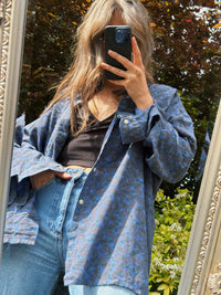 Vintage Patterned Long Sleeve Shirt