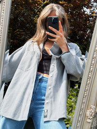 Vintage Patterned Long Sleeve Shirt