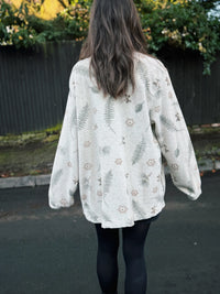 Vintage Patterned Zip Up Fleece