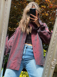 Vintage Patterned Long Sleeve Shirt