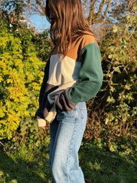 Colour Block Fleece Sweatshirt