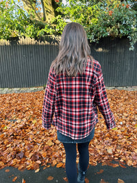 Vintage Check Patterned Zip Up Fleece