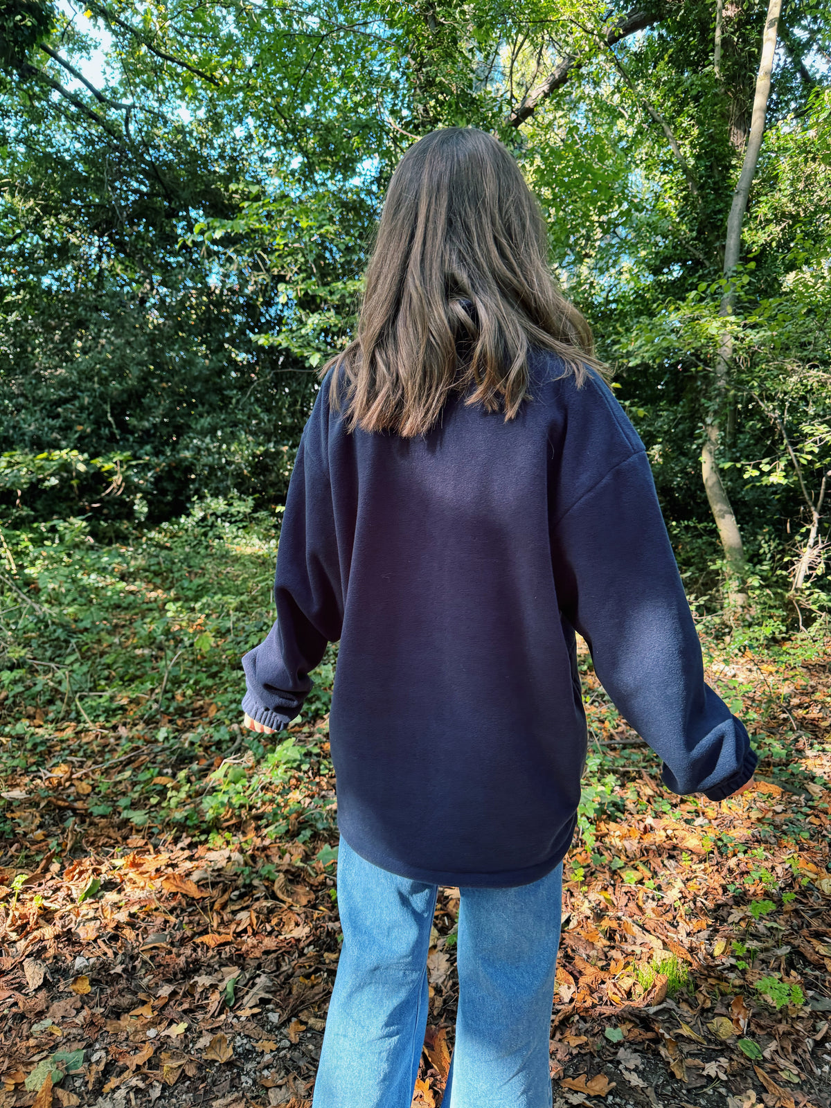 Cosy Midnight Blue 1/4 Zip Fleece Jacket Unisex