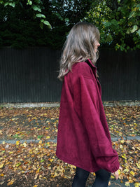 Cosy Burgundy Full Zip Fleece Jacket Unisex