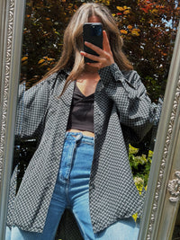 Vintage Patterned Long Sleeve Shirt