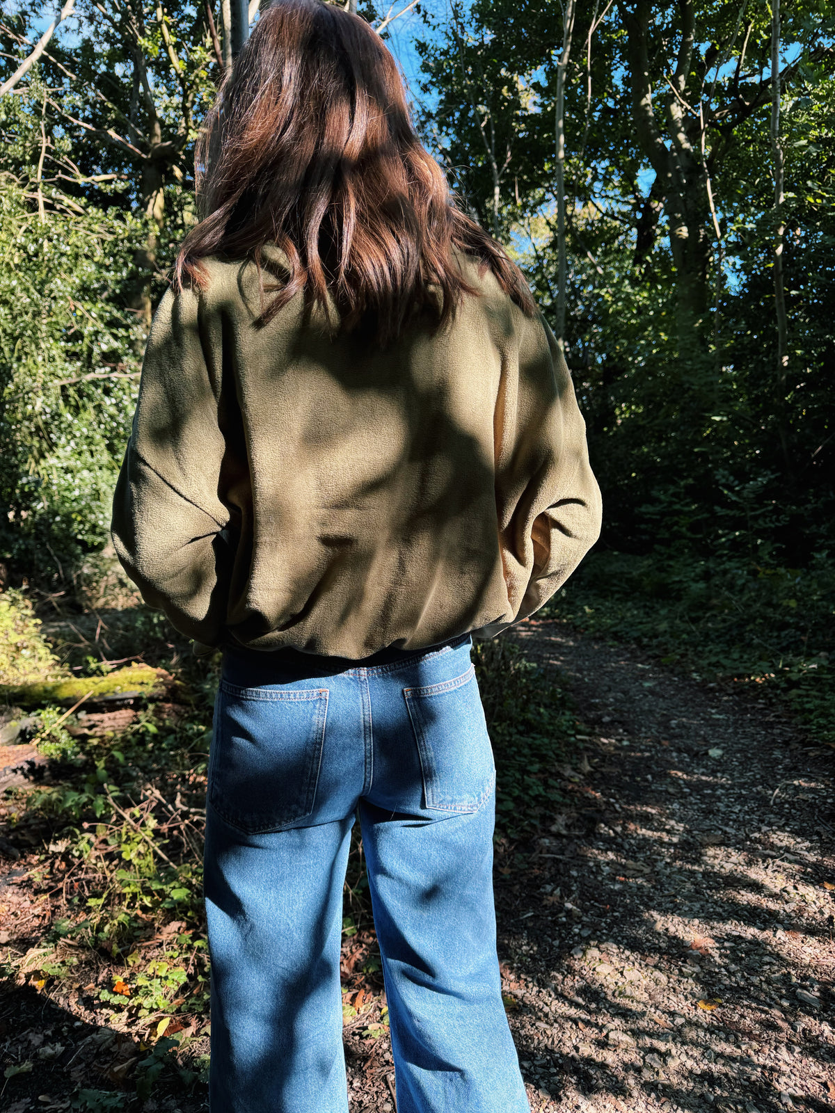 Cosy Olive Green 1/4 Button Cropped Fleece