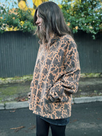 Paisley Patterned 1/4 Zip Fleece