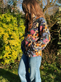 Billabong Colourful Patterned 1/4 Button Teddy Fleece