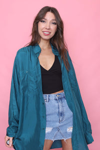 Vintage Long Sleeve Silk Shirt