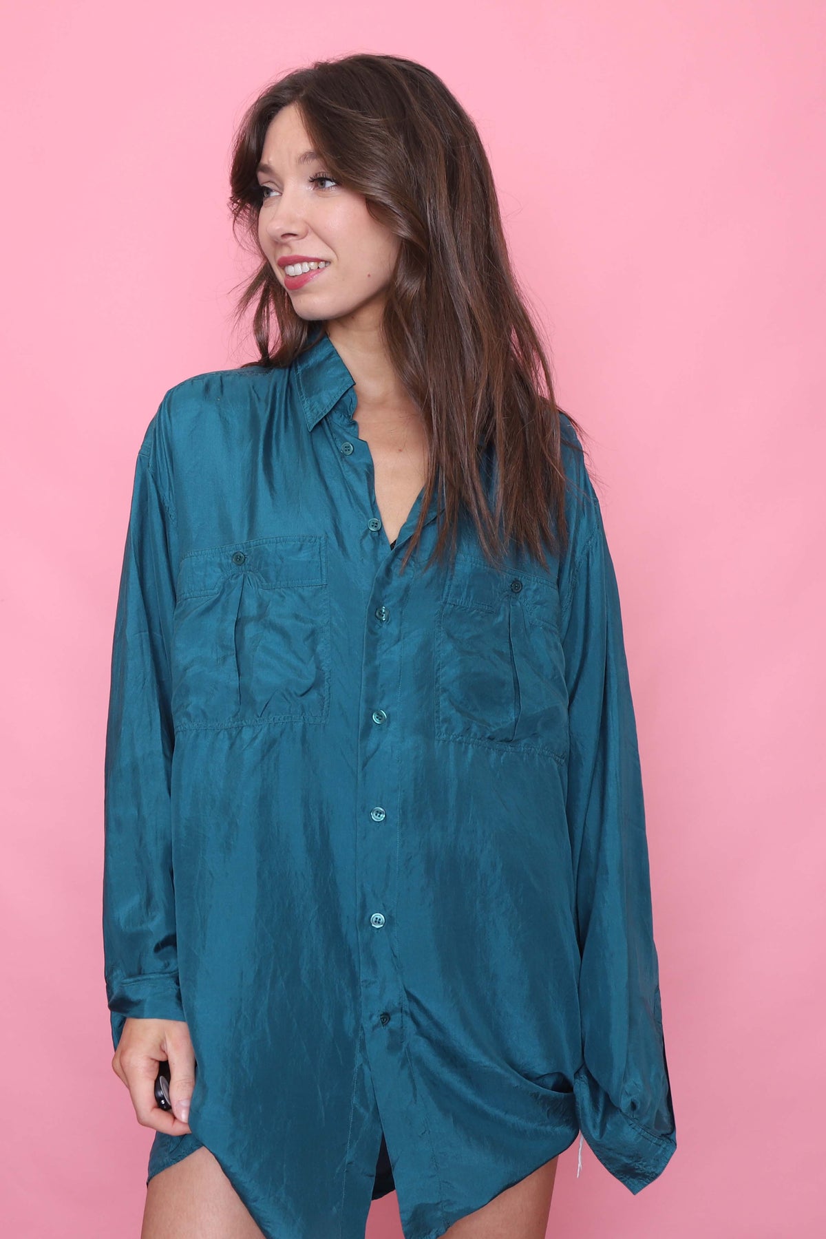 Vintage Long Sleeve Silk Shirt