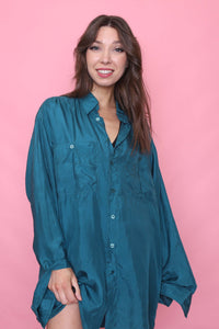 Vintage Long Sleeve Silk Shirt