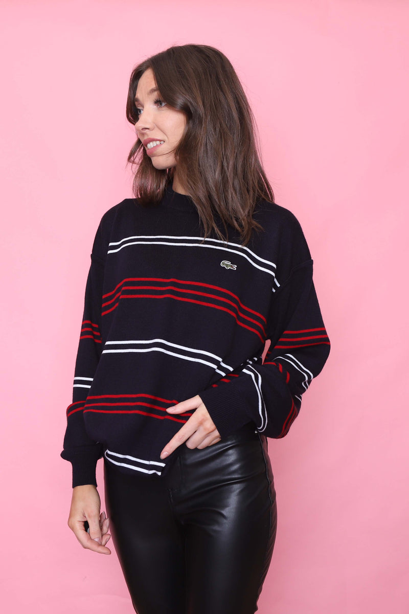 Lacoste Striped Knitted Jumper