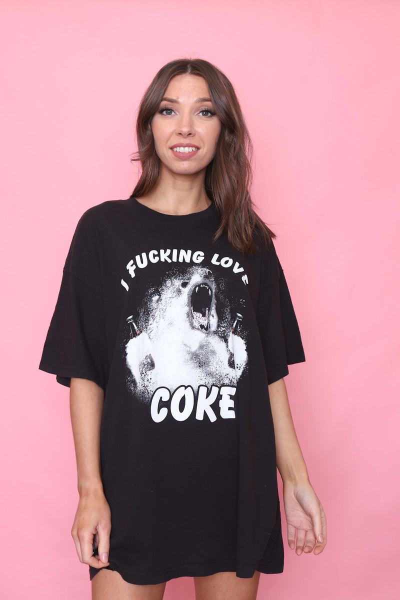 I Fucking Love Coke T-shirt Mini Dress