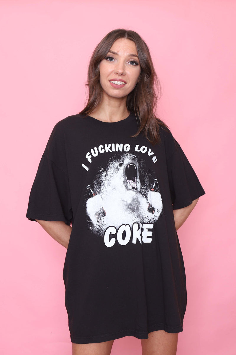 I Fucking Love Coke T-shirt Mini Dress