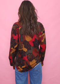 Vintage Patterned Long Sleeve Shirt