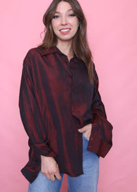 Vintage Patterned Long Sleeve Shirt
