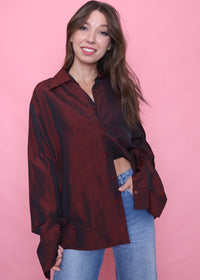 Vintage Patterned Long Sleeve Shirt