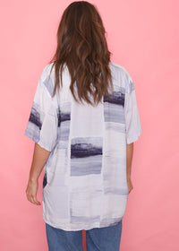 Retro Patterned Short Sleeve Shirt