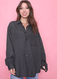 Vintage Patterned Long Sleeve Shirt