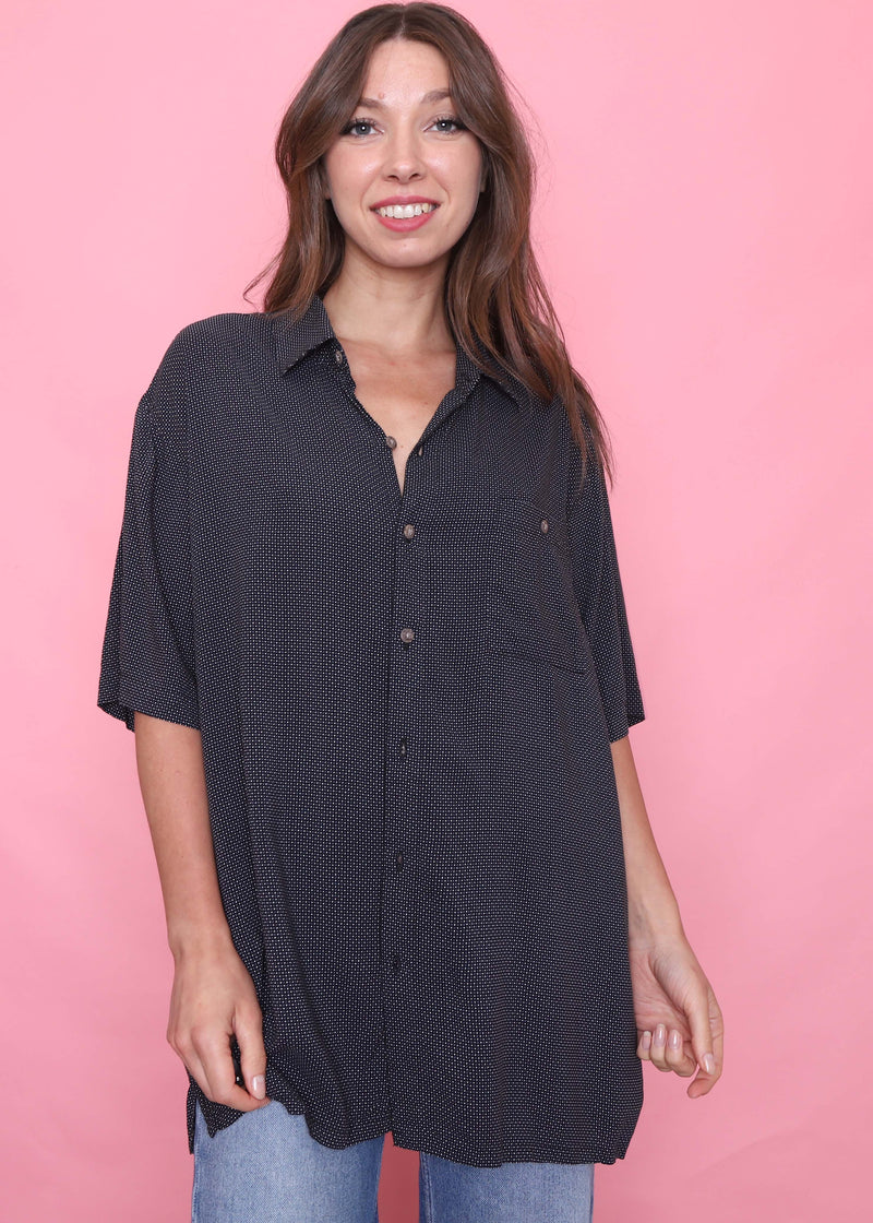 Vintage Patterned Short Sleeve Shirt