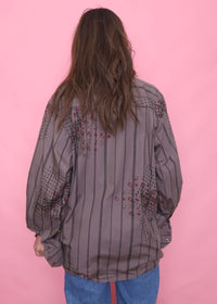 Vintage Patterned Long Sleeve Shirt