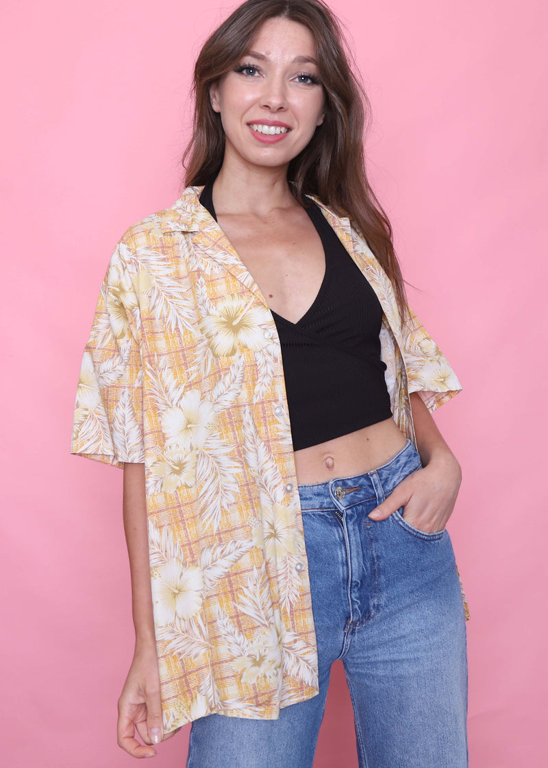 Vintage Patterned Short Sleeve Shirt