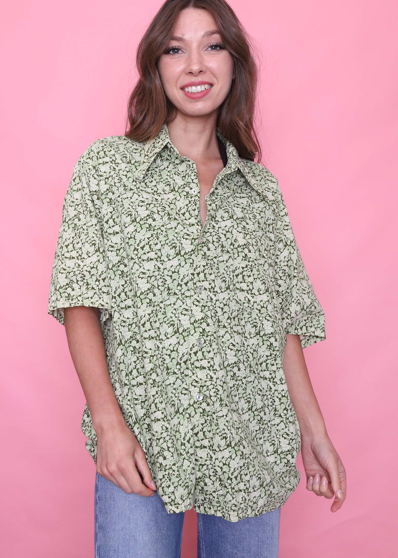 Vintage Patterned Short Sleeve Shirt