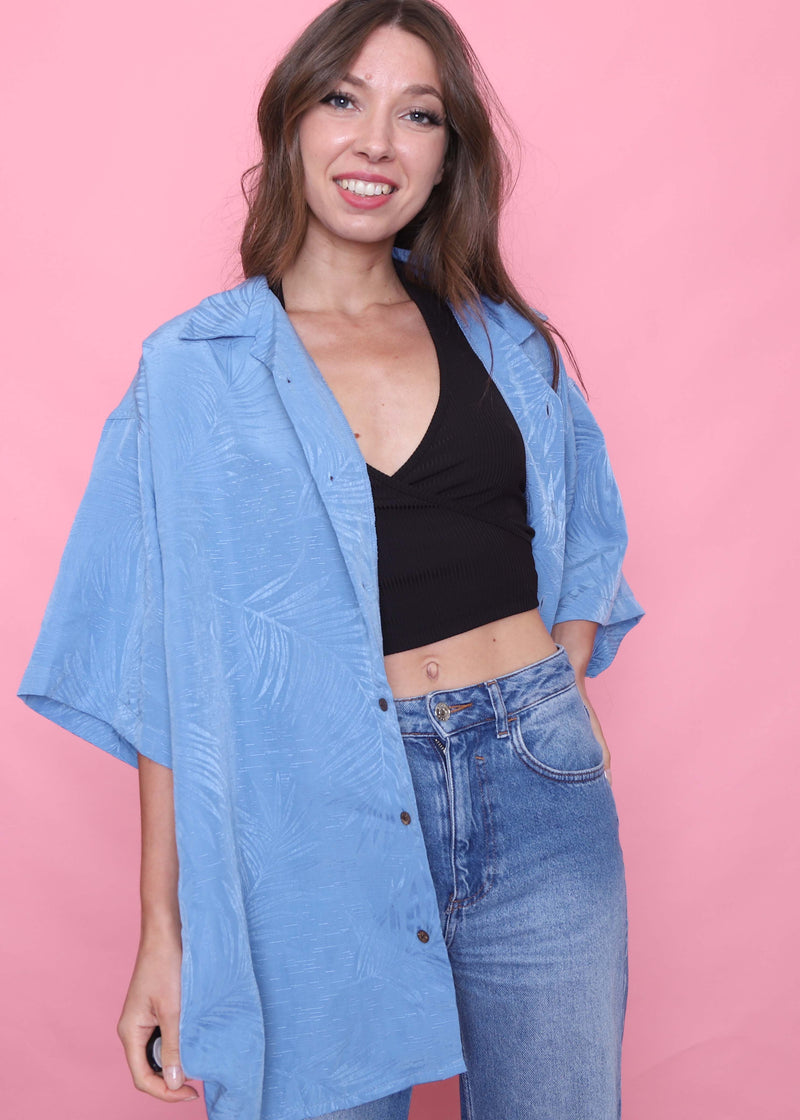 Vintage Patterned Short Sleeve Shirt