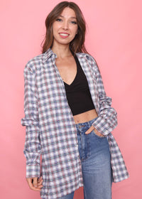 Vintage Check Patterned Long Sleeve Shirt