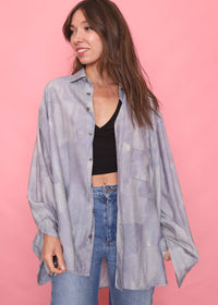 Vintage Patterned Long Sleeve Shirt