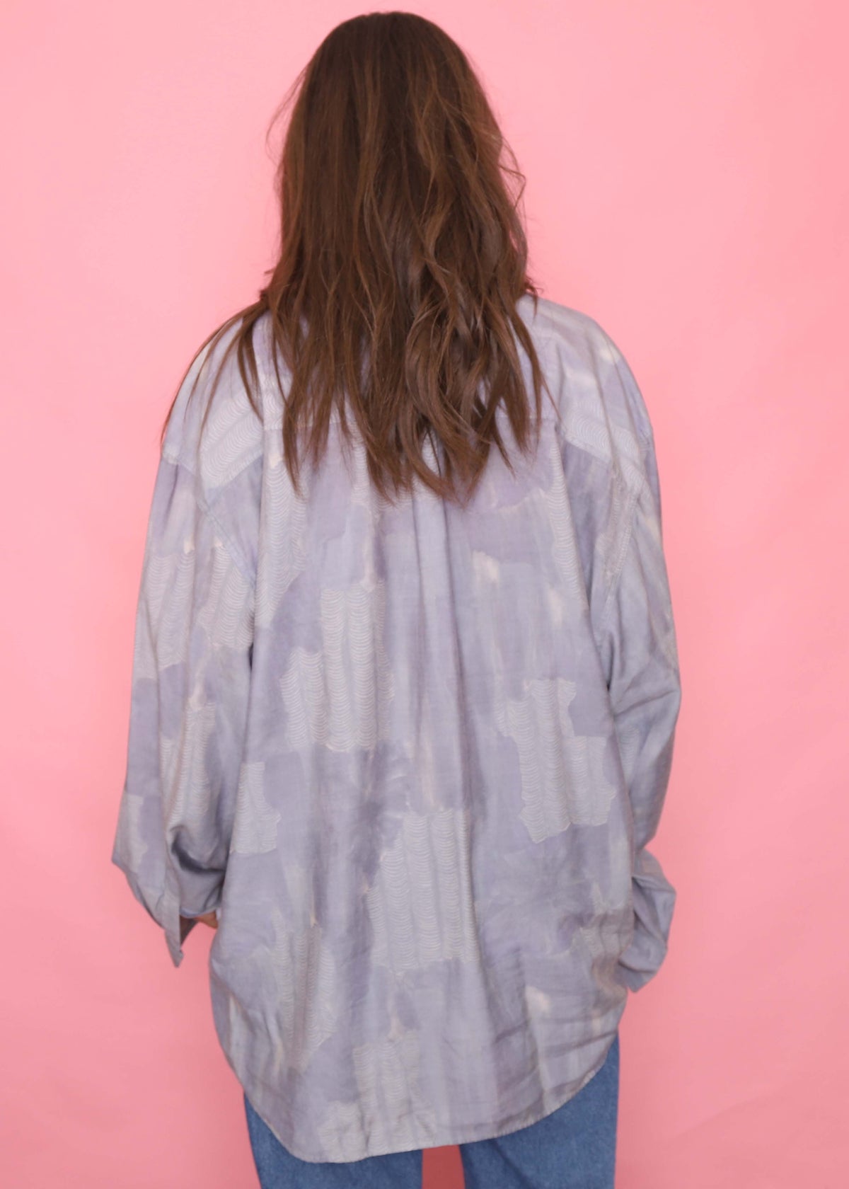 Vintage Patterned Long Sleeve Shirt