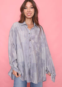 Vintage Patterned Long Sleeve Shirt