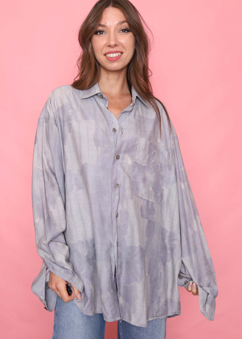 Vintage Patterned Long Sleeve Shirt