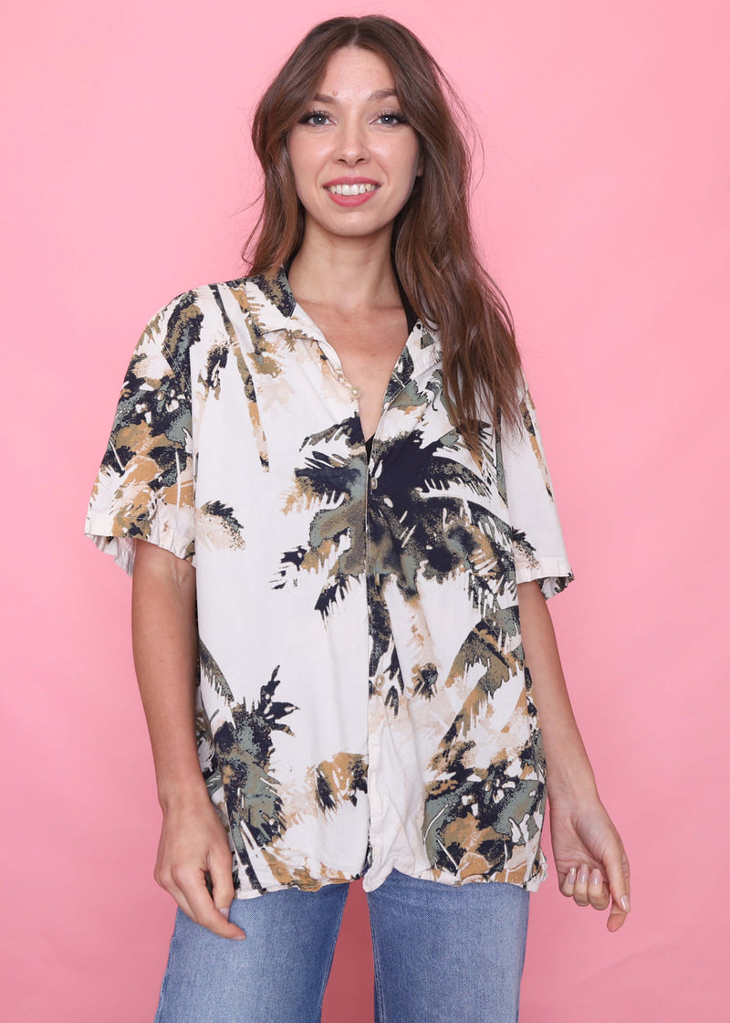 Vintage Patterned Short Sleeve Shirt
