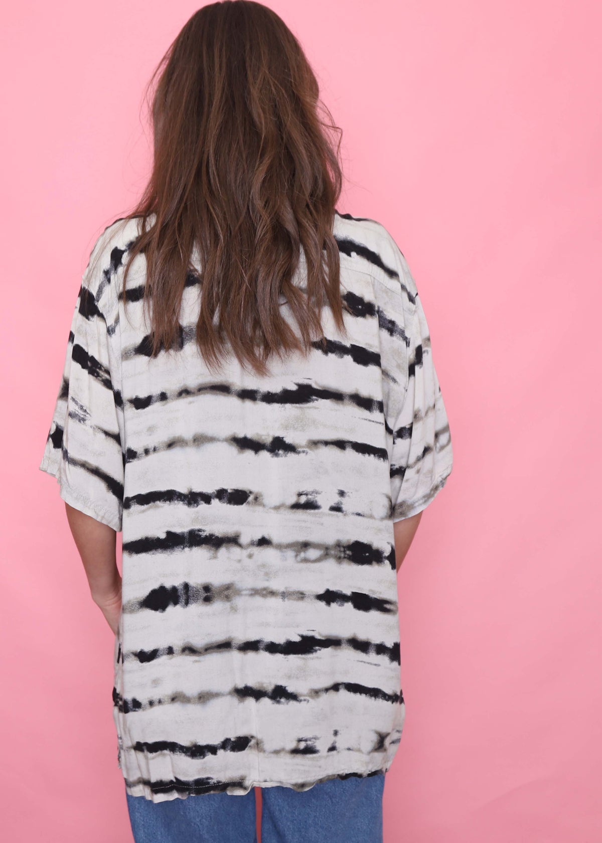 Retro Patterned Short Sleeve Shirt