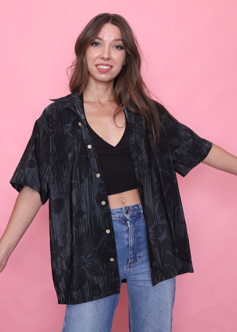 Vintage Patterned Short Sleeve Shirt