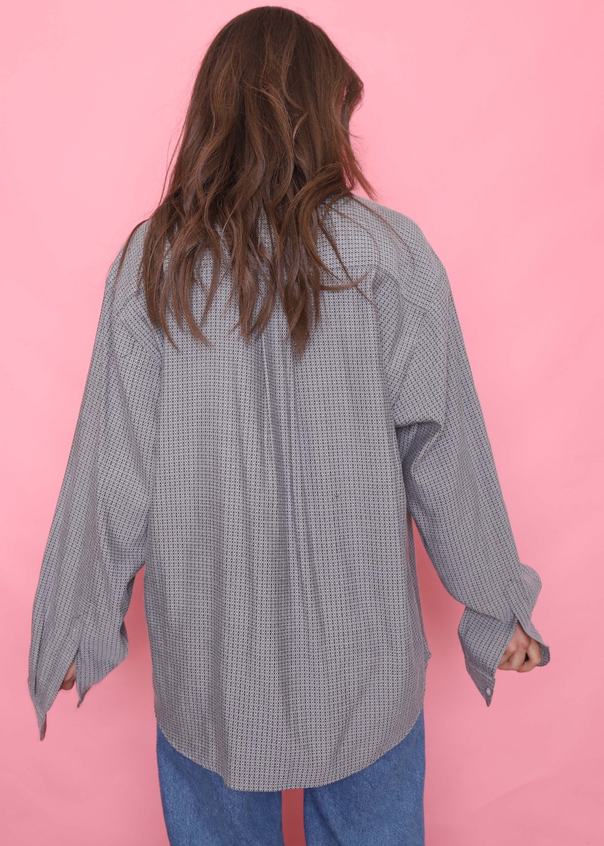 Vintage Patterned Long Sleeve Shirt