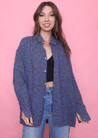 Vintage Patterned Long Sleeve Shirt